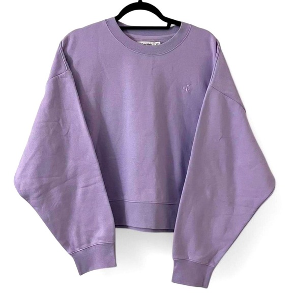 Calvin Klein Women's Light Purple Crewneck Sweatshirt - Picture 1 of 4